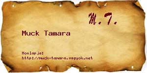 Muck Tamara névjegykártya